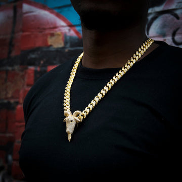 18k Gold Solid Bull Hip Hop Pendant ZUU KING